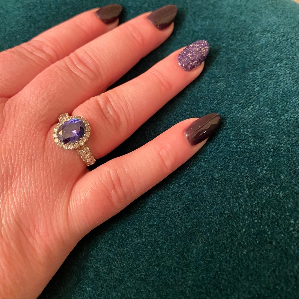 QVC Diamonique Sterling Silver Ring - Picture 5 of 16
